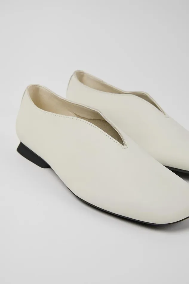 Ballerinas Women Camper Path White Leather Shoes