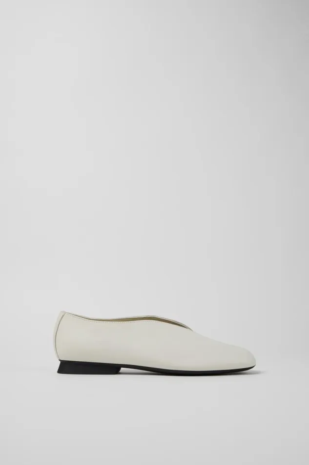 Ballerinas Women Camper Path White Leather Shoes Ballerinas Women Camper Path White Leather Shoes