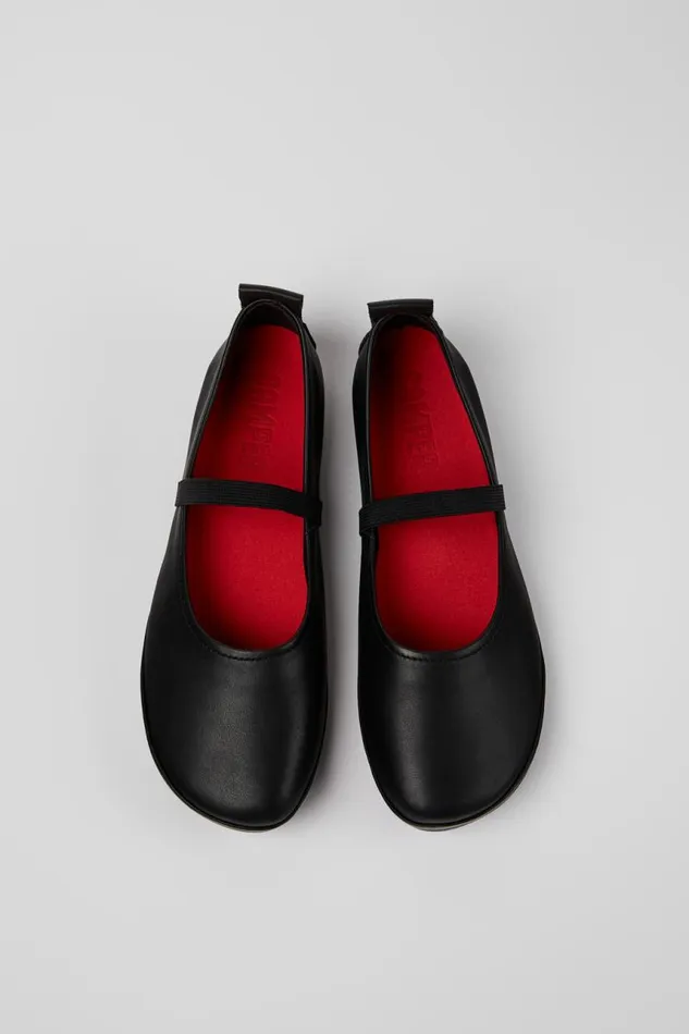 Ballerinas Women Camper Right Black Leather Shoe