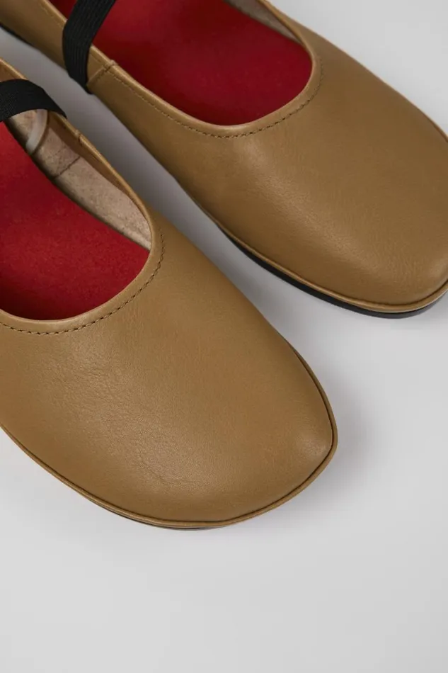 Ballerinas Women Camper Right Brown Leather Mary Jane