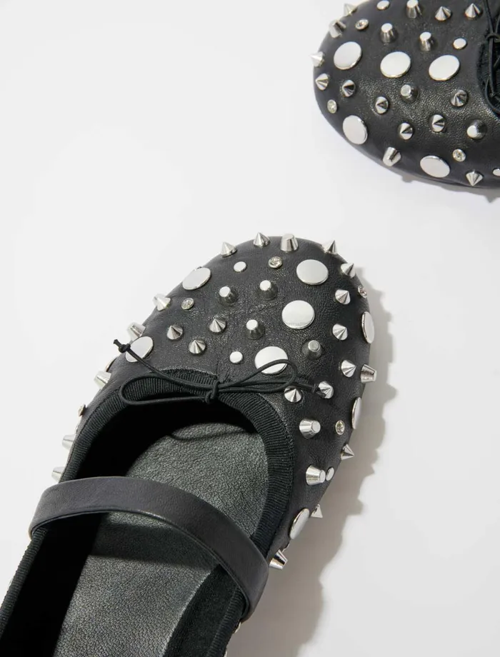 Ballerinas Women Maje Studded Ballet Flats Black