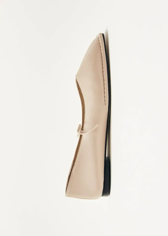Ballet Flats Women ALOHAS Sway Cream Leather Ballet Flats