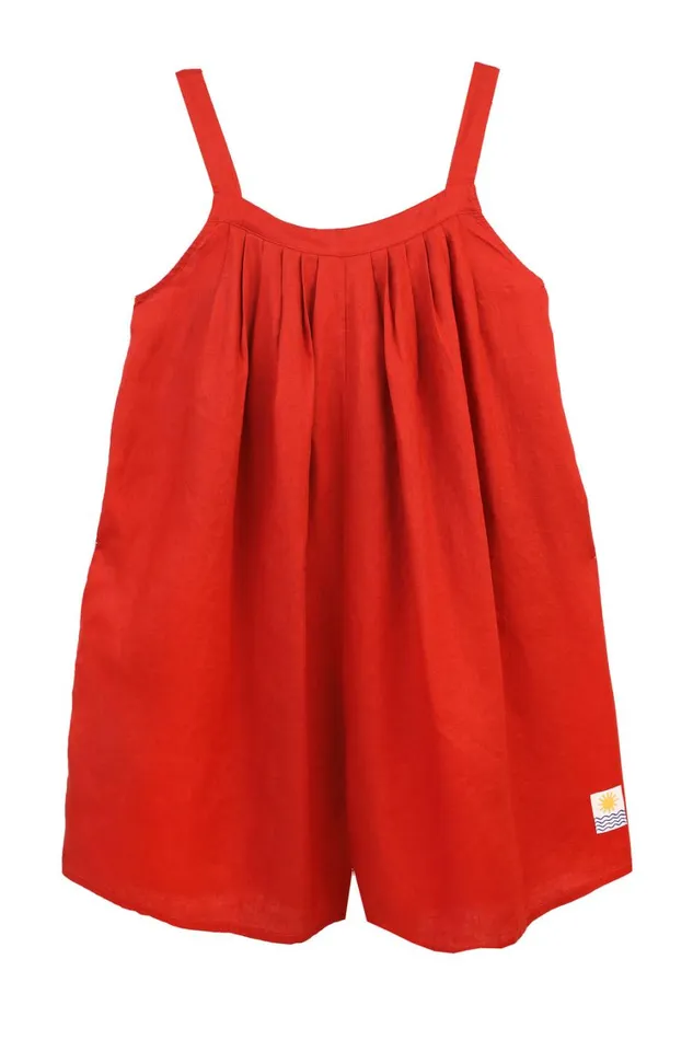 Basic Linen Romper Paprika WomensShop LF Markey One Pieces