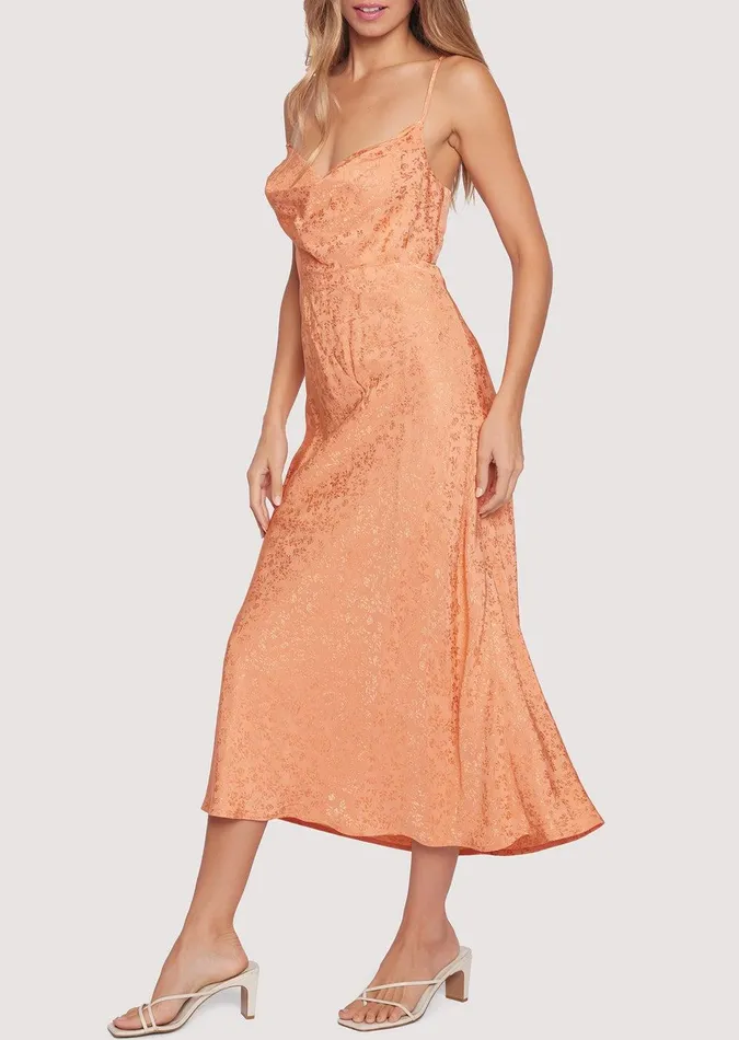 Beach Peach Midi Dress Peachorange Women Lost Wander Dresses