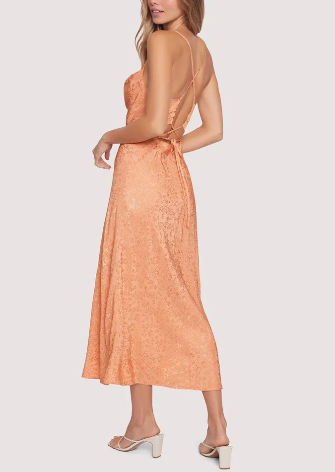 Beach Peach Midi Dress Peachorange Women Lost Wander Dresses