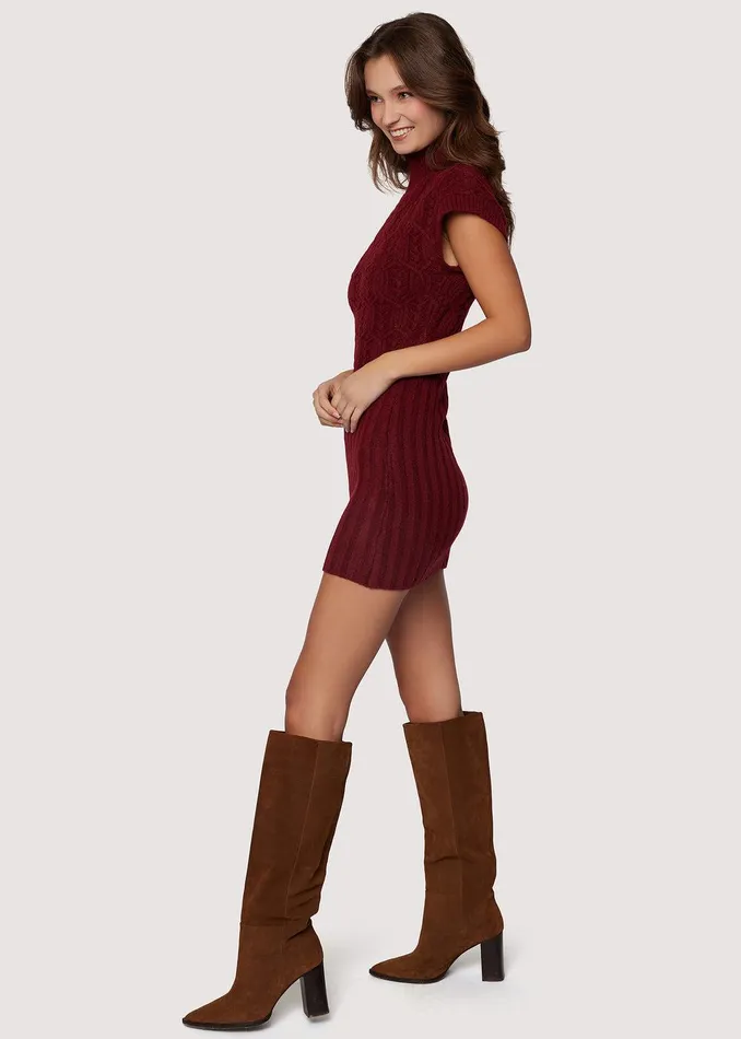 Beatrice Mini Dress Burgundy Women Lost Wander Dresses
