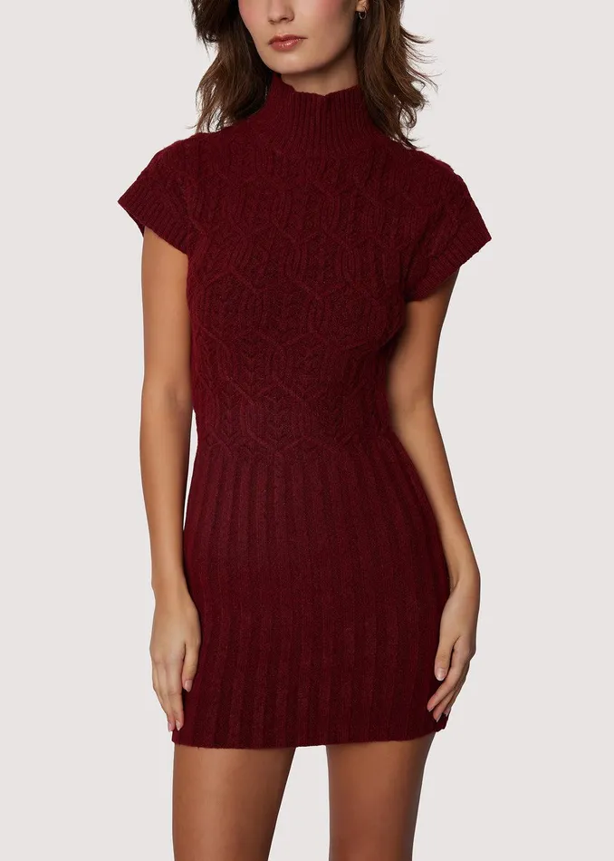 Beatrice Mini Dress Burgundy Women Lost Wander Dresses