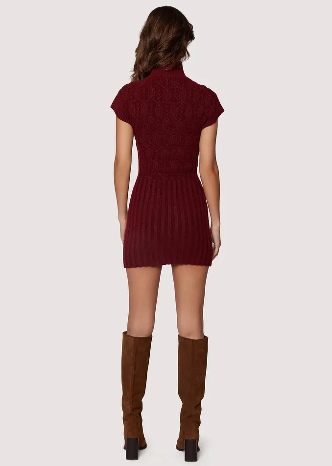 Beatrice Mini Dress Burgundy Women Lost Wander Dresses