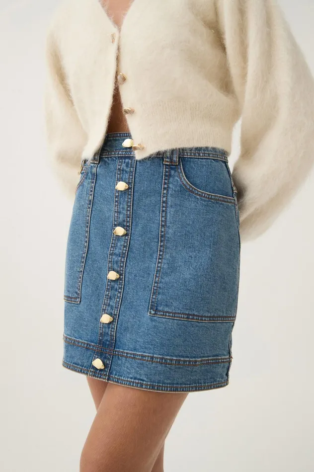 Belmond Denim Mini Skirt 90039s Wash Women Aje Skirts
