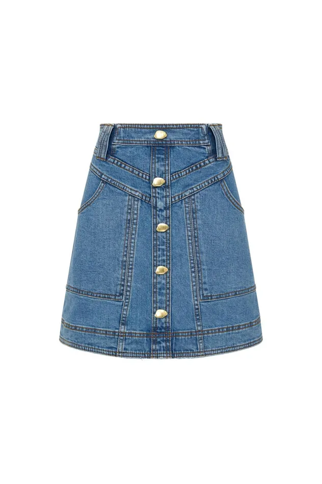 Belmond Denim Mini Skirt 90039s Wash Women Aje Skirts