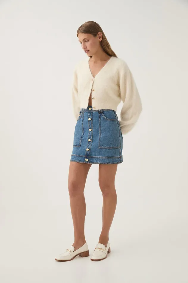 Belmond Denim Mini Skirt 90039s Wash Women Aje Skirts