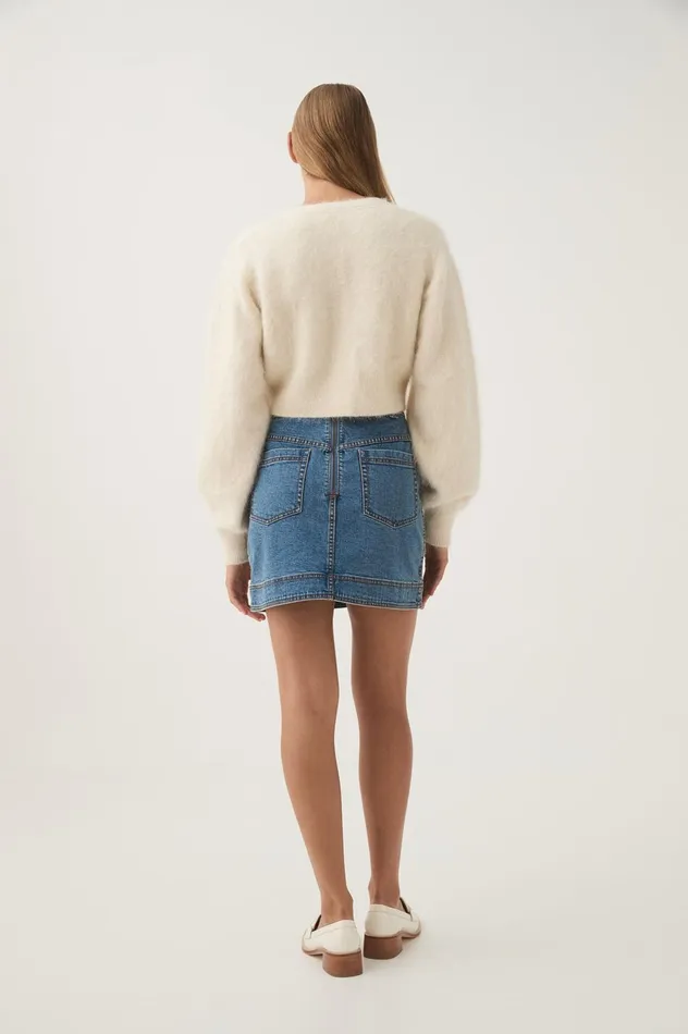 Belmond Denim Mini Skirt 90039s Wash Women Aje Skirts