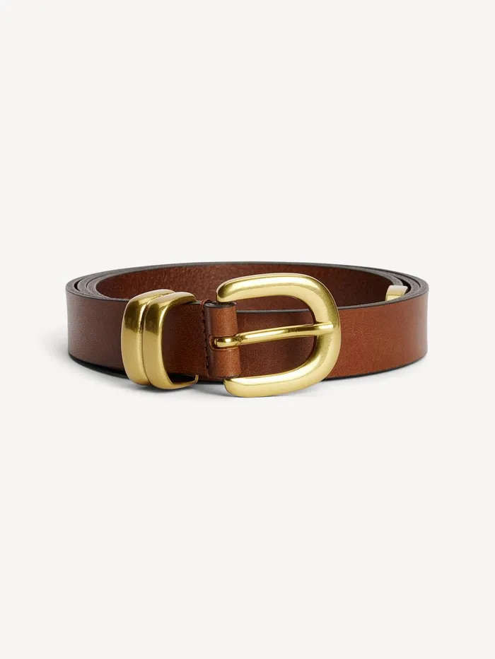 Belts Women By Malene Birger Zoilo Leather Belt Dark Brown