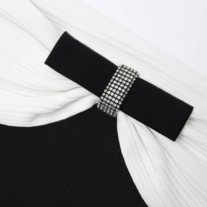 Black Knit Bow Mini Dress Women Self Portrait Dresses Black Knit Bow Mini Dress Women Self Portrait Dresses
