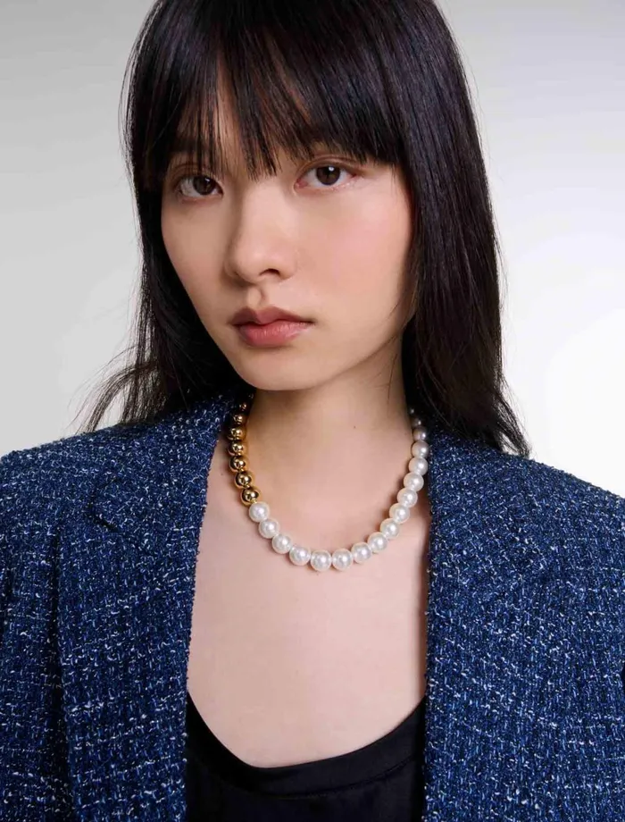 Blazers and Jackets Women Maje Tweed Jacket Blue