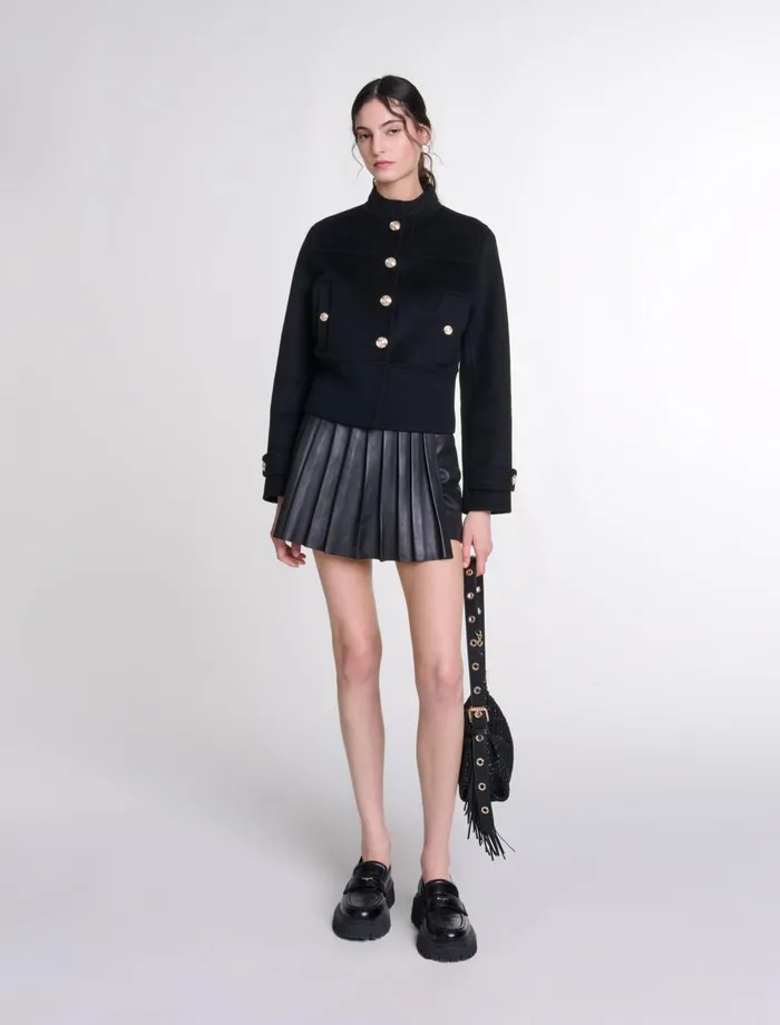 Blazers and Jackets Women Maje Wool Jacket Black