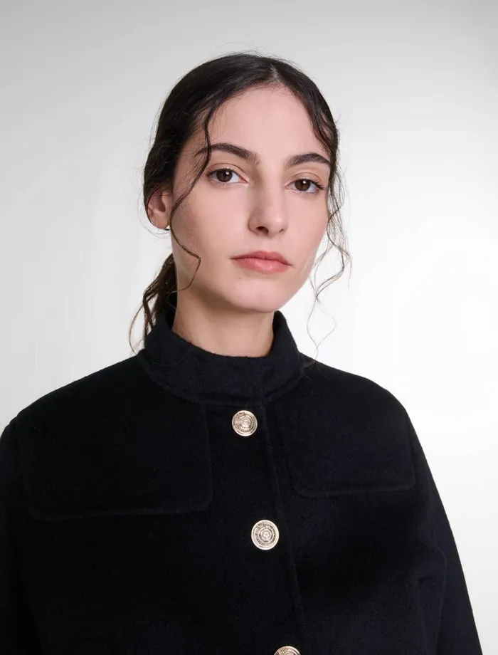 Blazers and Jackets Women Maje Wool Jacket Black