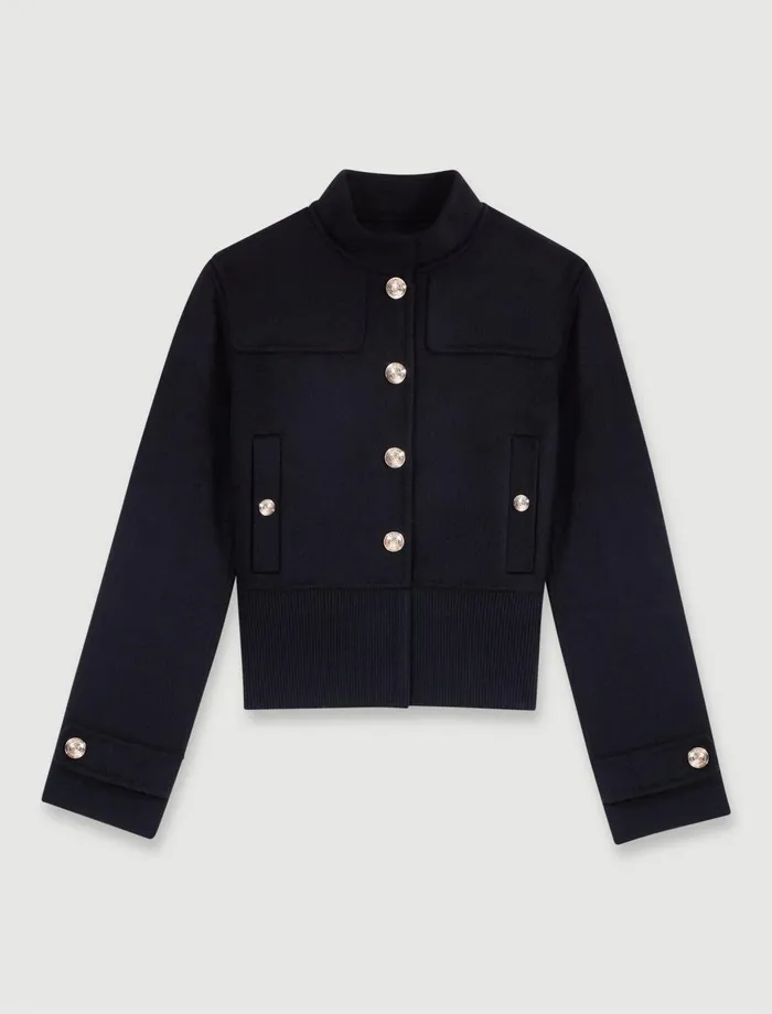 Blazers and Jackets Women Maje Wool Jacket Black