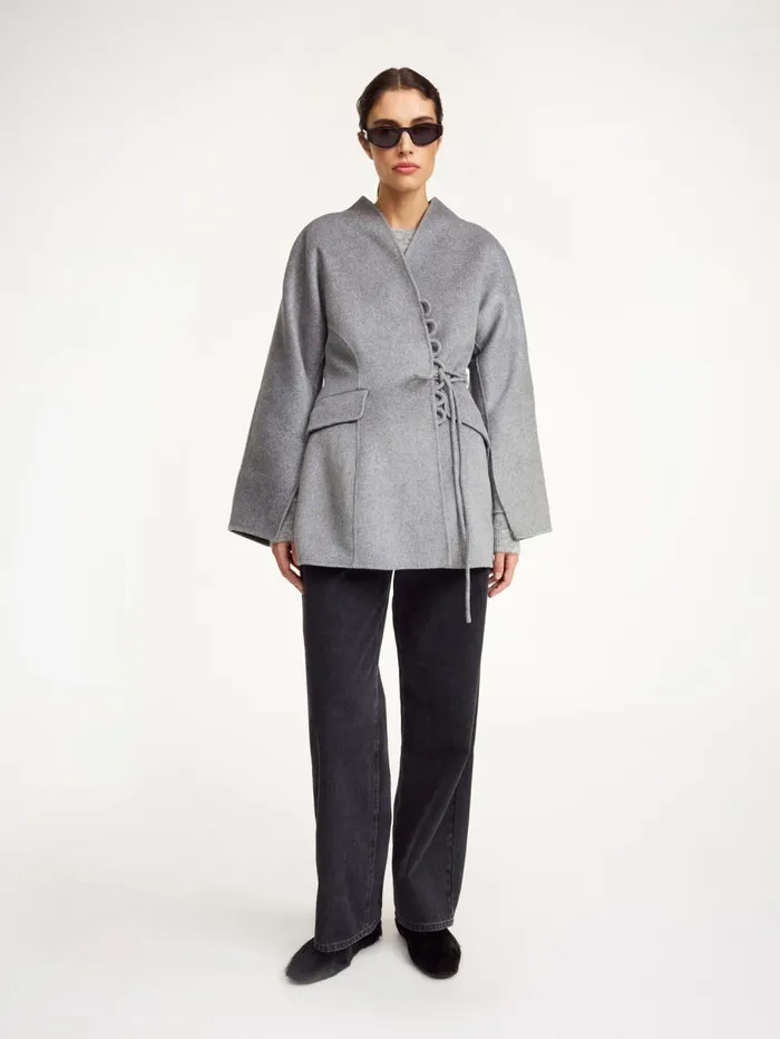 Blazers Women By Malene Birger Lalou Wool Blazer Grey Melange
