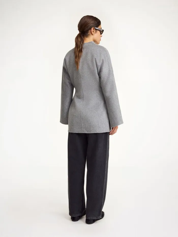 Blazers Women By Malene Birger Lalou Wool Blazer Grey Melange