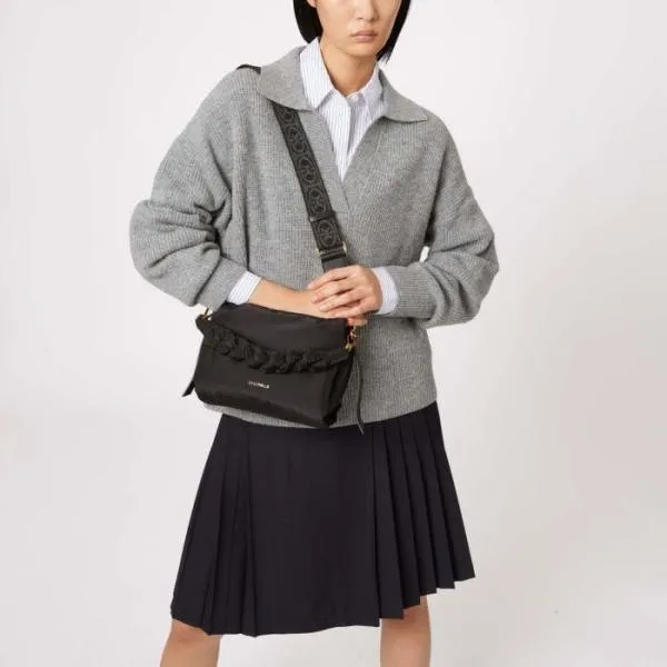 Boheme Puffy Nylon Noir Women Coccinelle Top Handle Bag