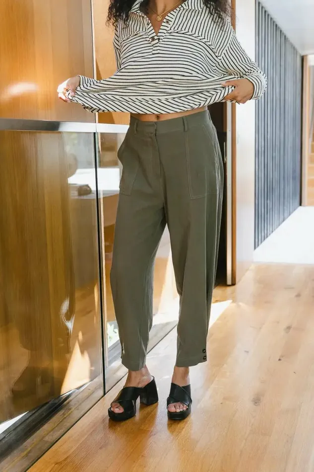 Bonnie Pants In Olive Olive Women Bohme Pants