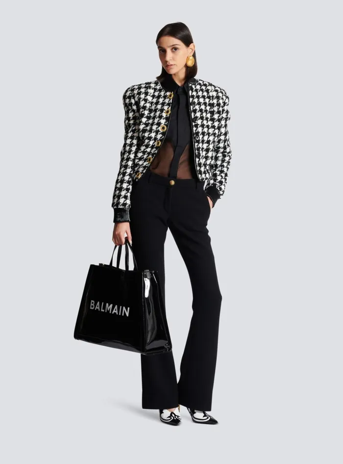 Bootcut Crepe Trousers Black Women Balmain Trousers And Shorts