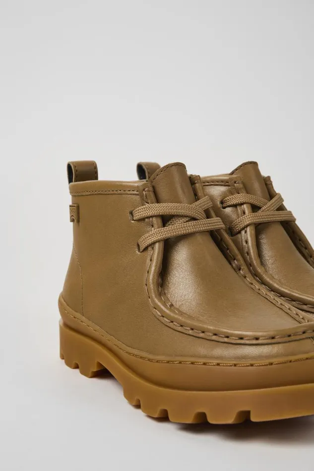Boots Kids Camper Brutus Brown Leather Ankle Boots