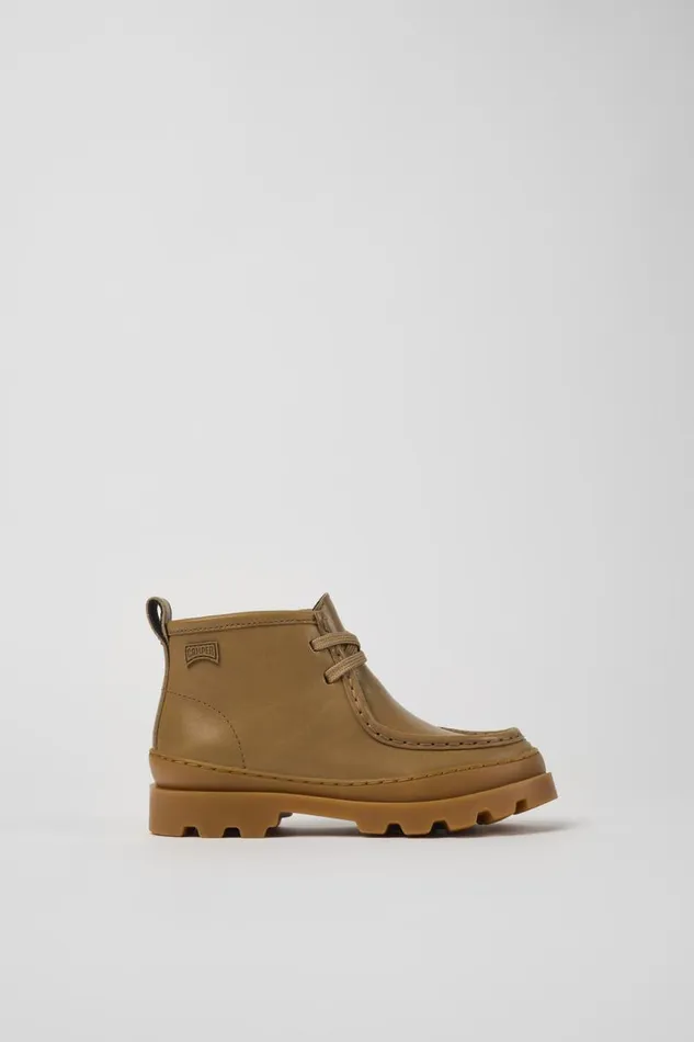 Boots Kids Camper Brutus Brown Leather Ankle Boots Boots Kids Camper Brutus Brown Leather Ankle Boots