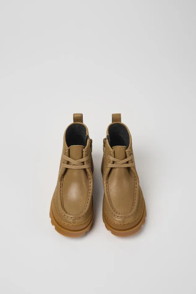 Boots Kids Camper Brutus Brown Leather Ankle Boots Boots Kids Camper Brutus Brown Leather Ankle Boots