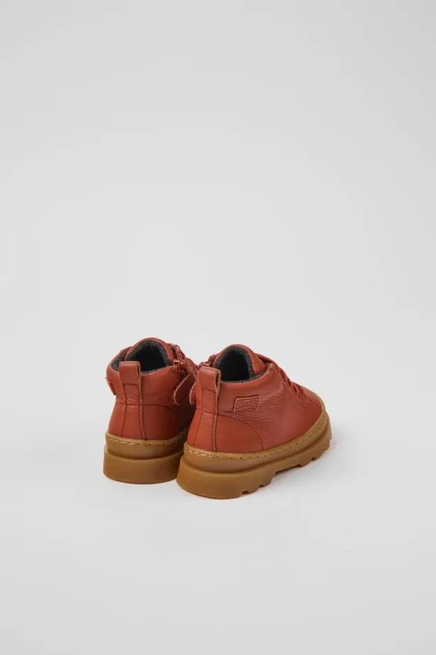 Boots Kids Camper Brutus Red Leather Ankle Boots Boots Kids Camper Brutus Red Leather Ankle Boots