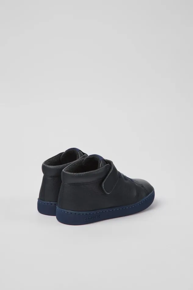 Boots Kids Camper Peu Touring Blue Leather Ankle Boots