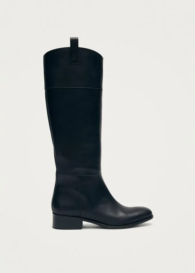 Boots Women ALOHAS Billie Black Leather Boots