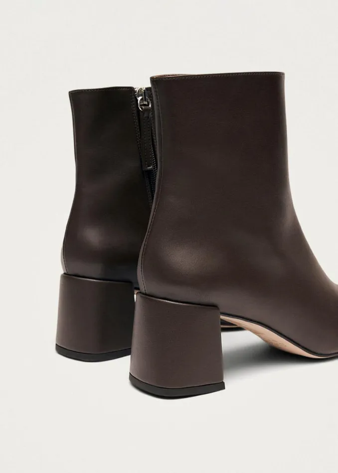 Boots Women ALOHAS Watercolor Umber Brown Vegan Leather Ankle Boots