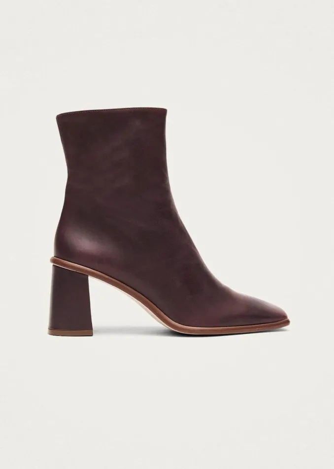 Boots Women ALOHAS West Cape Wine Burgundy Leather Ankle Boots