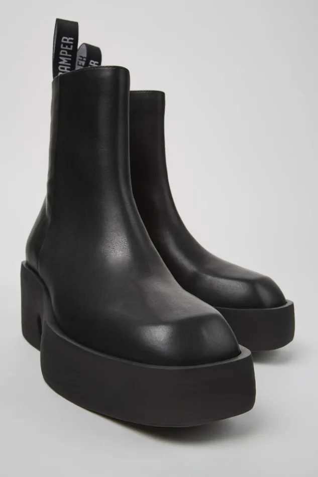 Boots Women Camper Billie Black Leather Boots