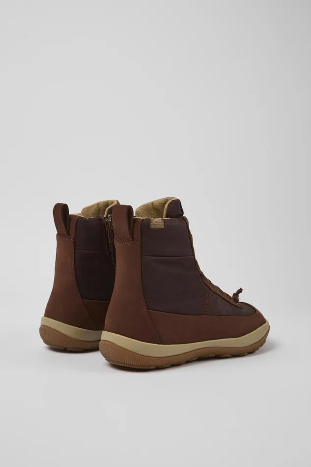 Boots Women Camper Peu Pista MICHELIN Brown Recycled Nylon And Leather Boots Boots Women Camper Peu Pista MICHELIN Brown Recycled Nylon And Leather Boots