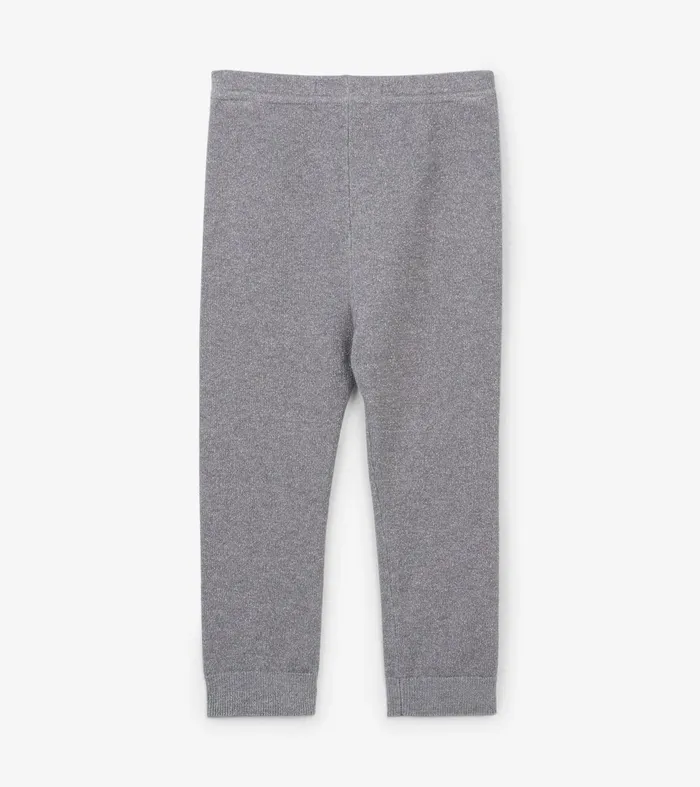 Bottoms Baby and Toddler Hatley Baby Silver Glitter Cable Knit Leggings