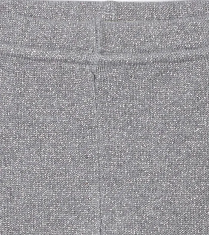 Bottoms Baby and Toddler Hatley Baby Silver Glitter Cable Knit Leggings