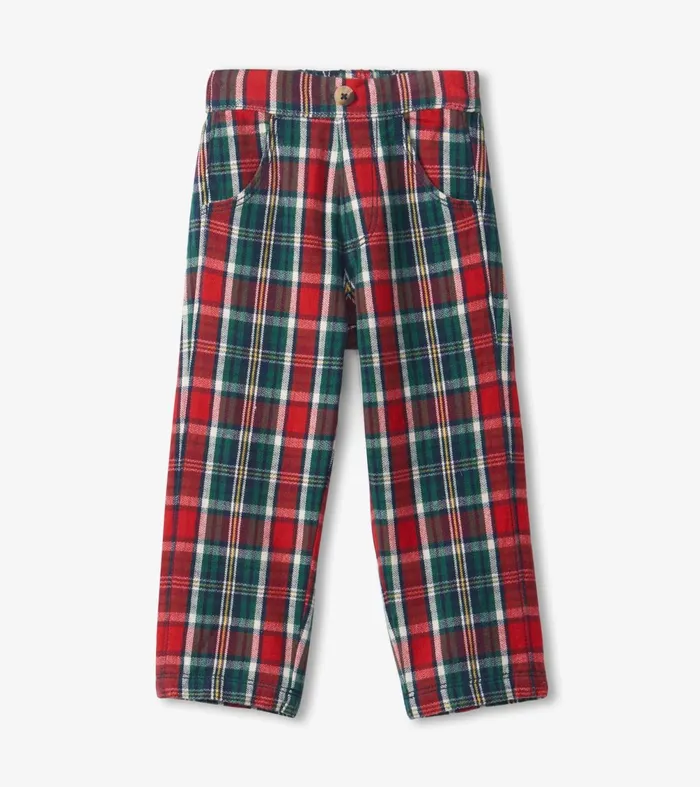 Bottoms Baby and Toddler Hatley Christmas Plaid Straight Leg Pants