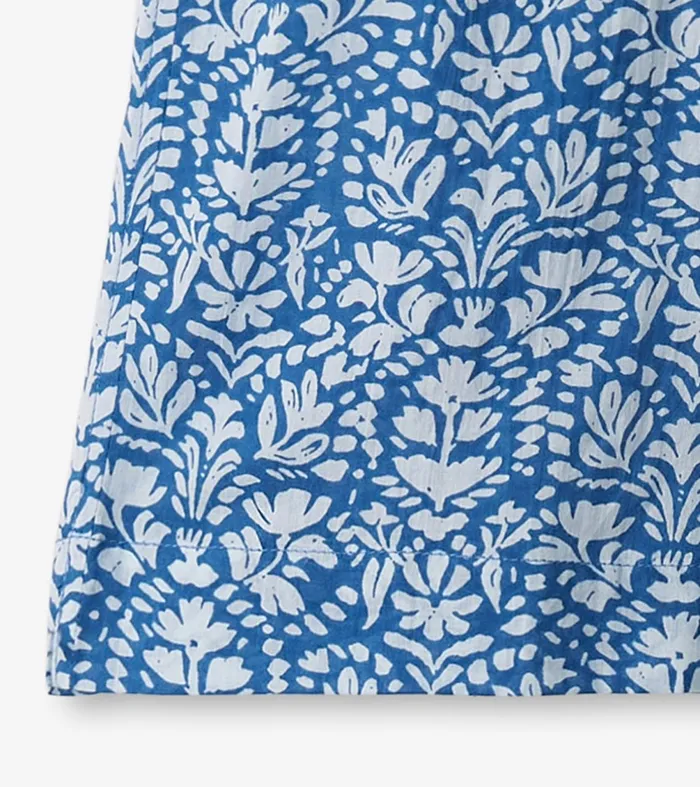 Bottoms Girls Hatley Girls Floral Shibori Cropped Culottes