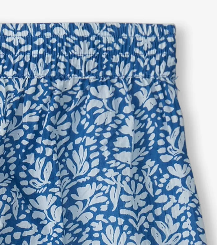 Bottoms Girls Hatley Girls Floral Shibori Cropped Culottes