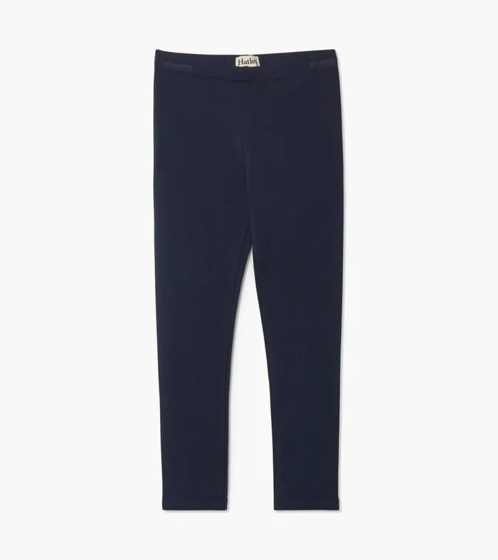 Bottoms Girls Hatley Girls Navy Cozy Leggings