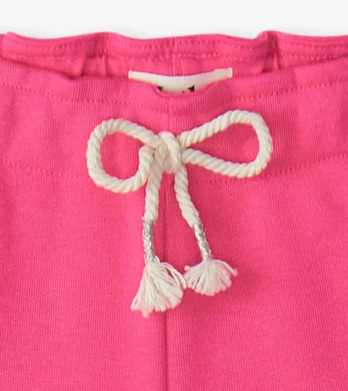Bottoms Girls Hatley Girls Pink Paper Bag Shorts