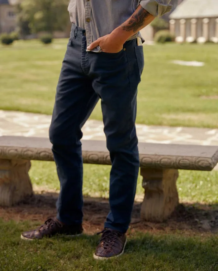 Bottoms Men Billy Reid Moleskin Jean Carbon Blue