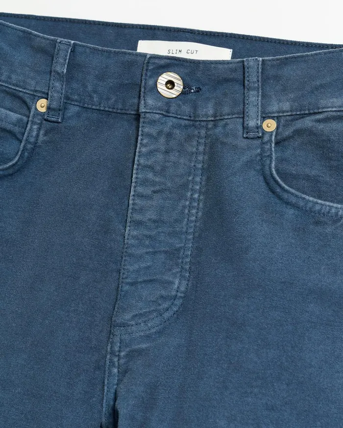 Bottoms Men Billy Reid Moleskin Jean Carbon Blue
