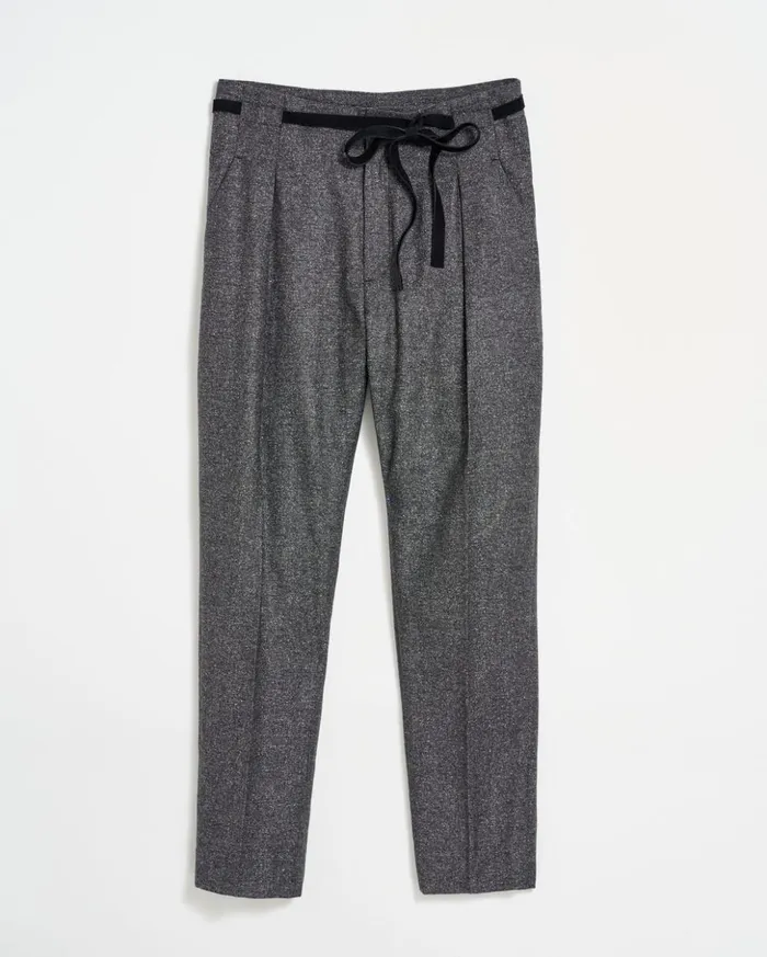Bottoms Women Billy Reid Tapered Pleat Pant Charcoal