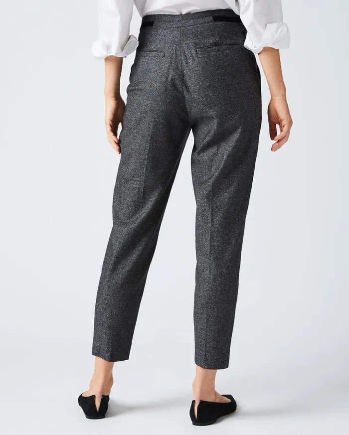 Bottoms Women Billy Reid Tapered Pleat Pant Charcoal