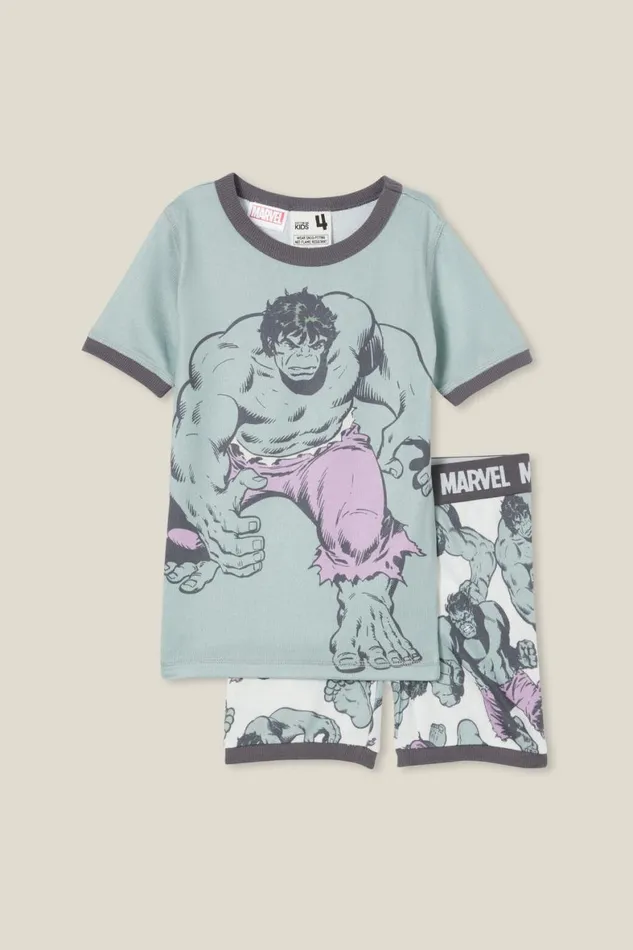 Boys 214 Sleepwear Cotton On Sawyer Super Soft Short Sleeve Pyjama Set License Lcn Mar Stone Greenhulk Smash Boys 214 Sleepwear Cotton On Sawyer Super Soft Short Sleeve Pyjama Set License Lcn Mar Stone Greenhulk Smash