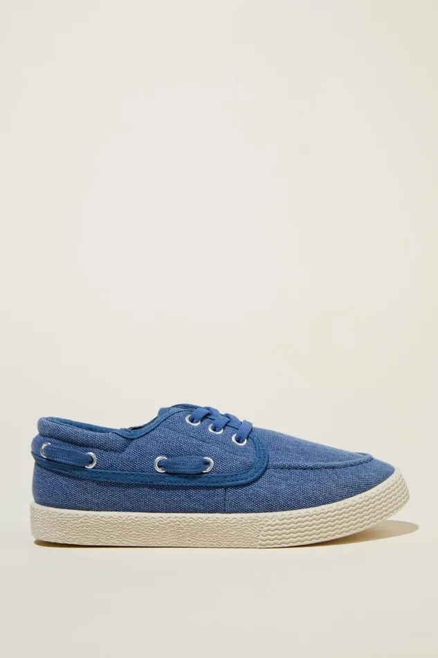 Boys 214 Sneakers Cotton On Billy Boat Shoe In The Navy